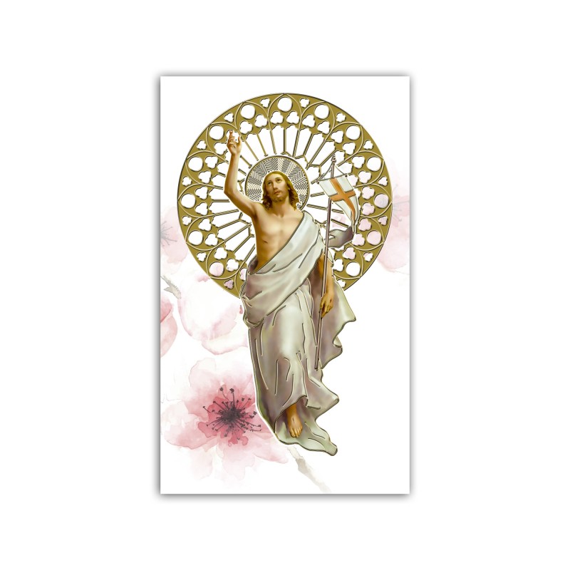 Immaginetta di Pasqua con la Resurrezione