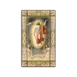 Immaginetta di Pasqua con la Resurrezione