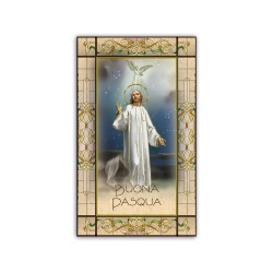 Immaginetta di Pasqua con la Resurrezione