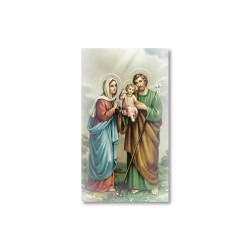 Santino Sacra Famiglia con preghiera