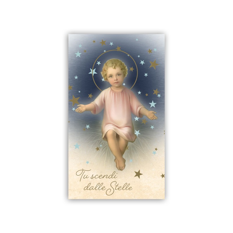 Santino con illustrazione contemporanea di Gesù Bambino Santino con illustrazione contemporanea di Gesù Bambino
