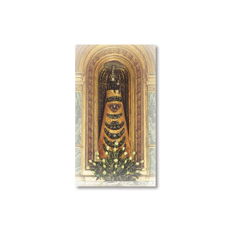 Santino Statua della Madonna di Loreto con preghiera Santino Statua della Madonna di Loreto con preghiera