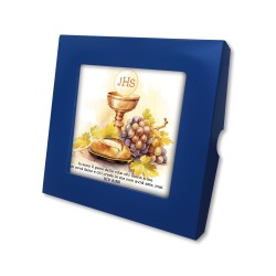 Piastrella con simbologia eucaristica 10 x 10 cm in scatola regalo