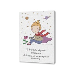 Biglietto per la Prima Comunione con il Piccolo Principe in carta perlata con busta