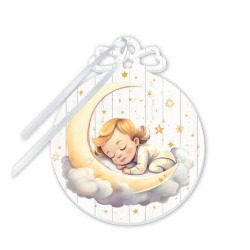 Decorazione per cameretta in pioppo bianco stampato