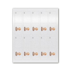 Kit per bomboniera fai da te in carta perlata per il Battesimo