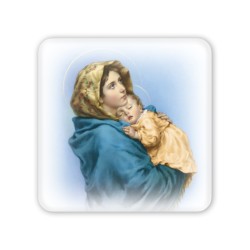 Quadretto in legno Madonna con bambino del Ferruzzi con scatola regalo
