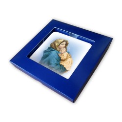 Quadretto in legno Madonna con bambino del Ferruzzi con scatola regalo