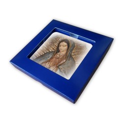 Quadretto in legno Guadalupe con scatola regalo