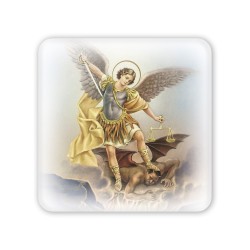 Quadretto in legno San Michele con scatola regalo