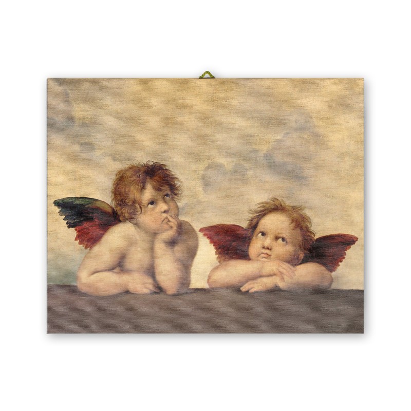 Tela pittorica intelaiata con i Putti di Raffaello Tela pittorica intelaiata con i Putti di Raffaello