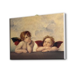 Tela pittorica intelaiata con i Putti di Raffaello