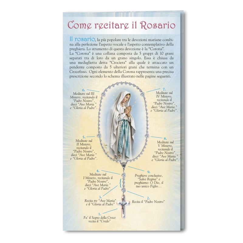 Biglietto pieghevole Come recitare il Rosario