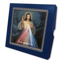 Piastrella Gesù Misericordioso 20x20 cm in scatola regalo
