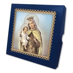 Piastrella Madonna del Carmelo 20x20 cm in scatola regalo