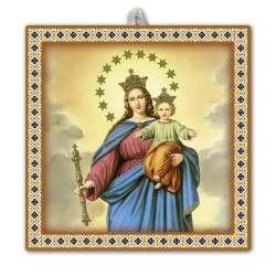 Piastrella Maria Ausiliatrice 20x20 cm in scatola regalo