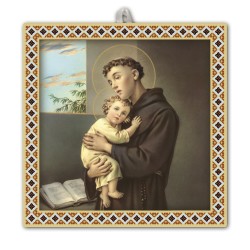 Piastrella Sant'Antonio 20x20 cm in scatola regalo
