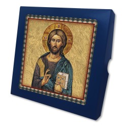 Piastrella Icona Sacra Famiglia 20x20 cm in scatola regalo
