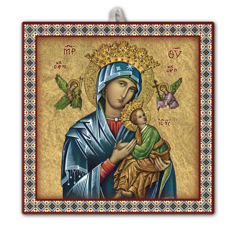 Piastrella Icona Perpetuo Soccorso 20x20 cm in scatola regalo Piastrella Icona Perpetuo Soccorso 20x20 cm in scatola regalo