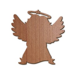 Decorazione natalizia per albero con angioletto che ha le mani giunte