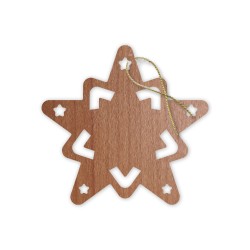 Decorazione natalizia per albero a forma di stellina con angioletti