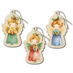 Decorazione per albero con angioletti sagomati