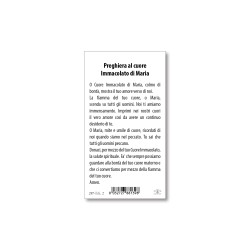 Santino Cuore Immacolato di Maria con preghiera