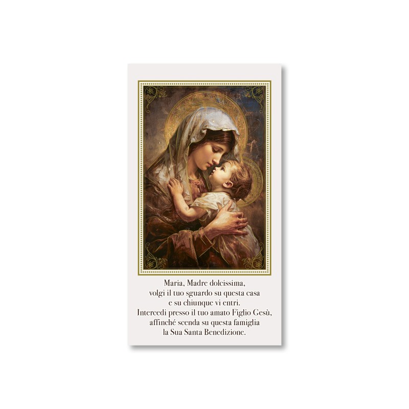Cartoncino Benedizioni Madonna con Bambino Cartoncino Benedizioni Madonna con Bambino