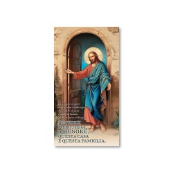 Cartoncino Benedizioni Gesù alla porta