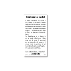 Santino San Charbel con preghiera