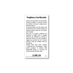 Santino San Riccardo con preghiera