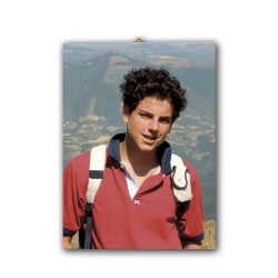 Tela pittorica intelaiata con immagine di Carlo Acutis