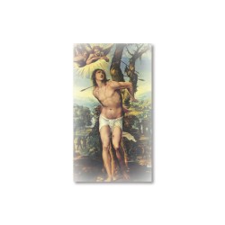 Santino San Sebastiano con preghiera