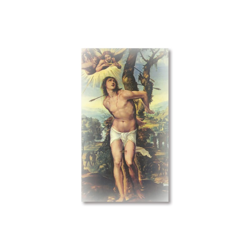Santino San Sebastiano con preghiera Santino San Sebastiano con preghiera