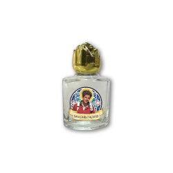 Bottiglietta da 10 ml in vetro con tappo dorato per Acqua Santa con immagine Carlo Acutis