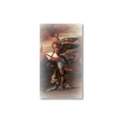 Santino San Michele Arcangelo con preghiera