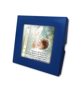 Piastrella con simbologia eucaristica del Battesimo 10 x 10 cm in scatola regalo