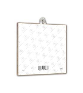Piastrella con simbologia eucaristica Prima Comunione 10 x 10 cm in scatola regalo