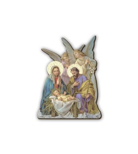 Magnete sagomato raffigurante la Sacra Famiglia della serie Messias
