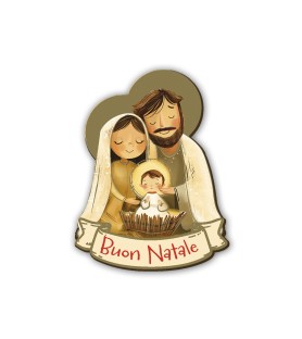 Magnete sagomato raffigurante la Sacra Famiglia