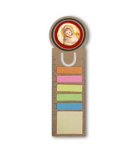 Segnalibro notepad con segnapagine adesivo e righello raffigurante Gesù Bambino