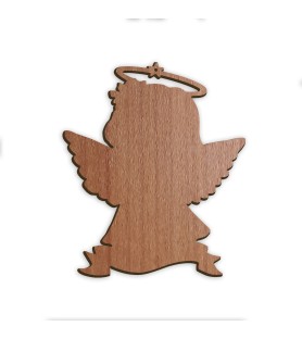 Decorazione natalizia per albero con angioletto che tiene in mano una stellina