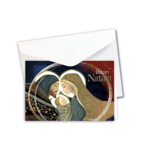 Biglietti augurali assortiti con la Sacra Famiglia in versione moderna