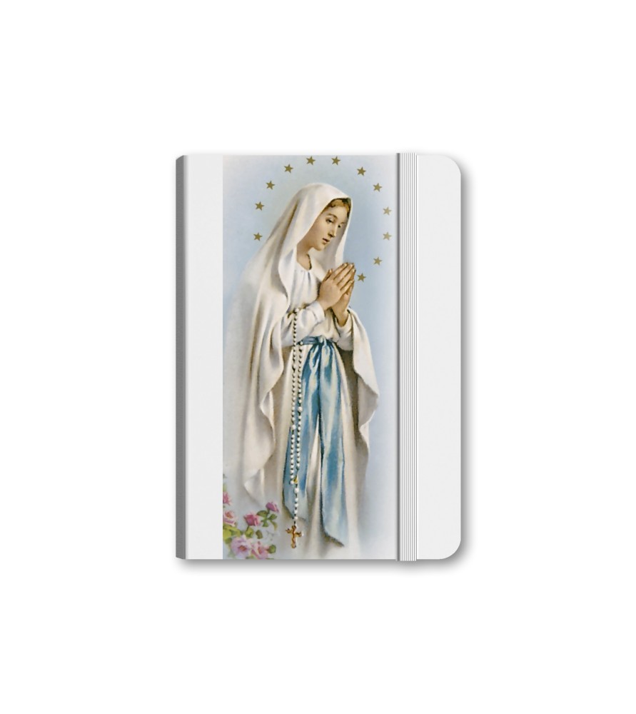 Taccuino tascabile con immagine della Madonna di Lourdes Taccuino tascabile con immagine della Madonna di Lourdes