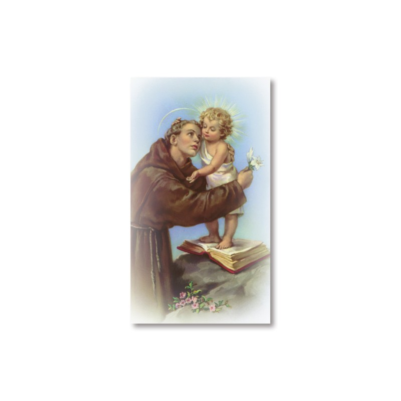 Santino Sant'Antonio da Padova con preghiera Santino Sant'Antonio da Padova con preghiera
