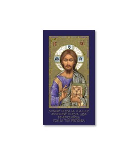 Tavola Benedizione raffigurante Cristo Pantocratore in oro a caldo