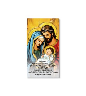Tavola Benedizione raffigurante la Sacra Famiglia in oro digitale