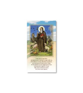 Tavola Benedizione raffigurante Sant'Antonio Abate in oro digitale