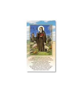 Tavola Benedizione raffigurante Sant'Antonio Abate in oro digitale