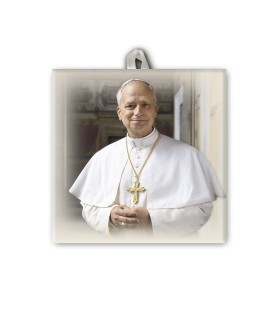 Piastrella con Papa Leone XIV f.to 10 x 10 cm